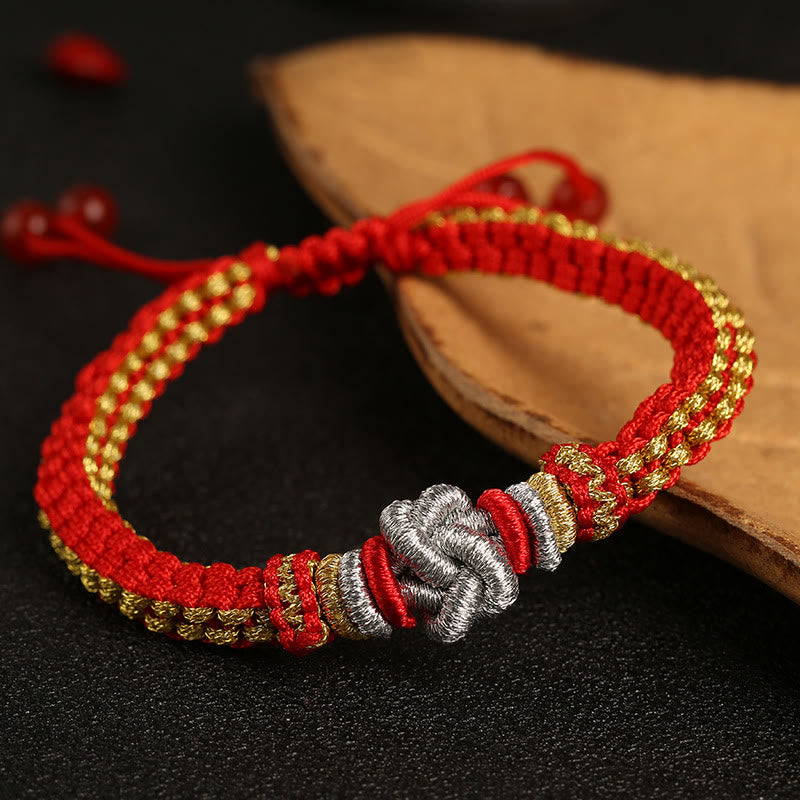 Fortune Jewel Colorful Rope True Love Knot Luck Handmade Bracelet