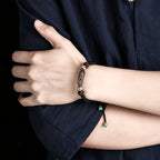 Fortune Jewel Handmade Tibetan Turquoise Om Mani Padme Hum Strength Braided Bracelet