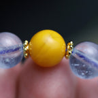 Fortune Jewel Aquamarine Red Agate Peace Gourd Charm Bracelet