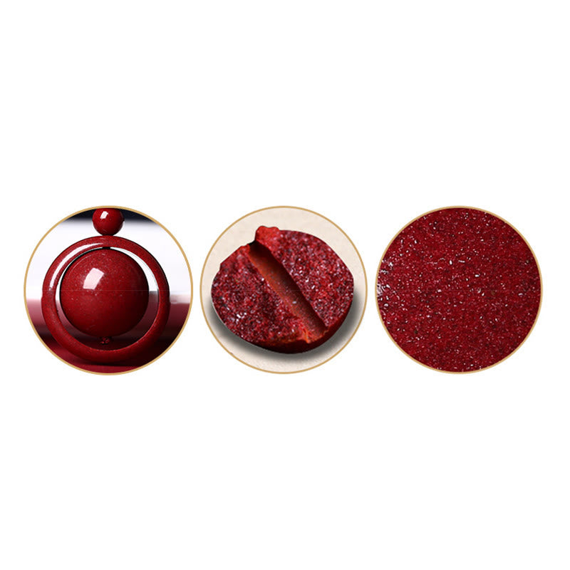 Fortune Jewel Cinnabar Om Mani Padme Hum PiXiu Blessing Lucky Bead Necklace Pendant
