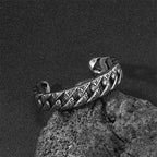 Fortune Jewel Tibetan Om Mani Padme Hum Mantra Titanium Steel Peace Cuf Bangle Bracelet