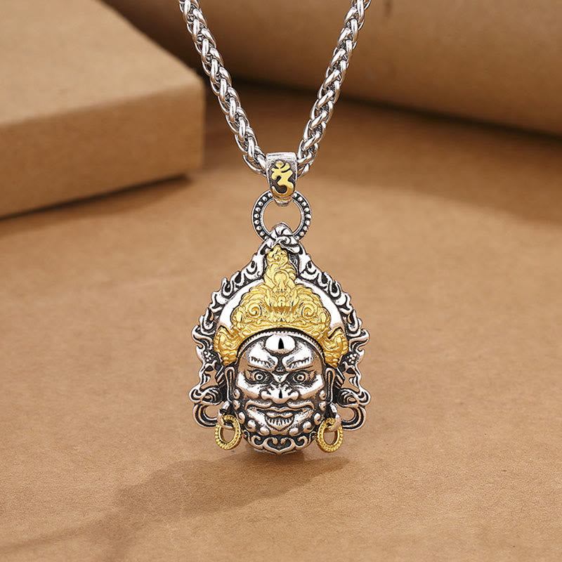 Fortune Jewel Yellow God of Wealth Amulet Copper Luck Necklace Pendant