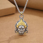 Fortune Jewel Yellow God of Wealth Amulet Copper Luck Necklace Pendant