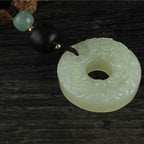 Fortune Jewel PiXiu Jade Peace Buckle Abundance Wealth Key Chain