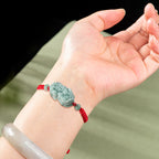 Fortune Jewel Handmade Natural Jade PiXiu Protection King Kong Knot Braided String Bracelet