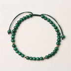 Fortune Jewel Natural Malachite Protection Calmness String Bracelet