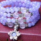 Fortune Jewel Purple Jasper Bead Strength Bracelet Mala