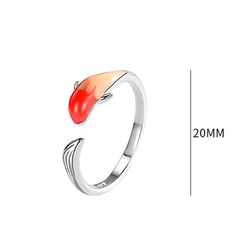 Fortune Jewel Koi Fish Copper Balance Luck Adjustable Ring