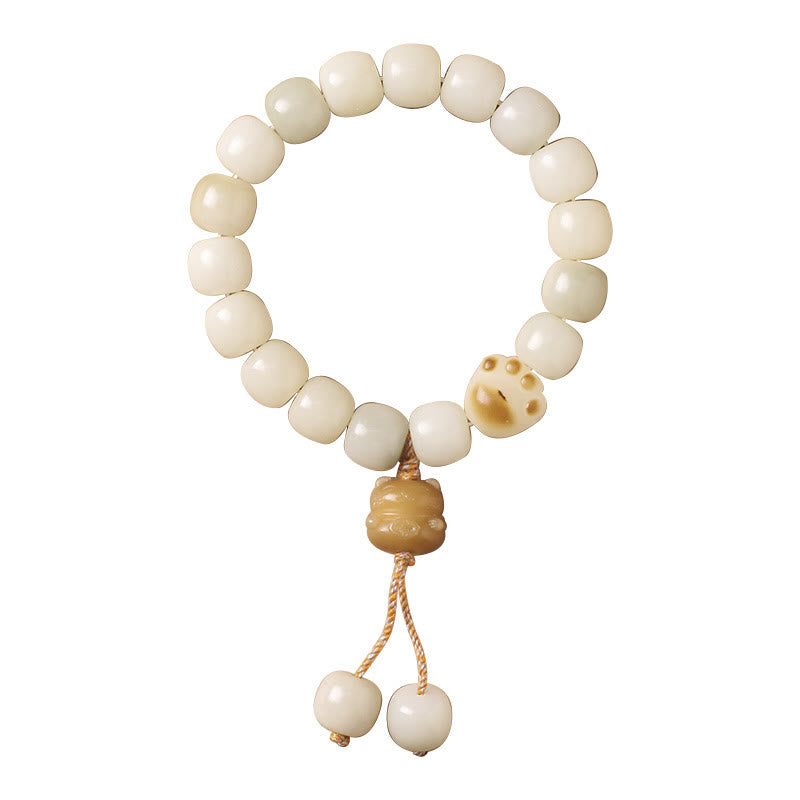 Fortune Jewel Lucky Cat Bodhi Seed Cat Paw Peace Bracelet