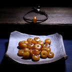 Fortune Jewel 925 Sterling Silver Chinese Zodiac Natal Buddha Natural Amber Clear Anxiety Bracelet