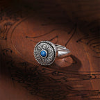 Fortune Jewel Tibetan Om Mani Padme Hum Peace Rotatable Ring