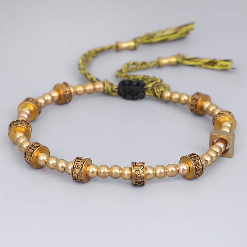 Fortune Jewel Tibetan Curse Six True Words Wealth Bracelet