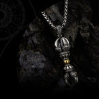 Fortune Jewel Tibetan Dorje Vajra Design Wealth Necklace Pendant