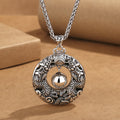 Fortune Jewel Double Dragon Playing Bead Copper Protection Necklace Pendant