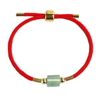 Fortune Jewel Tibet Handmade Green Aventurine Red Stone Malachite Luck Protection Braided Rope Bracelet