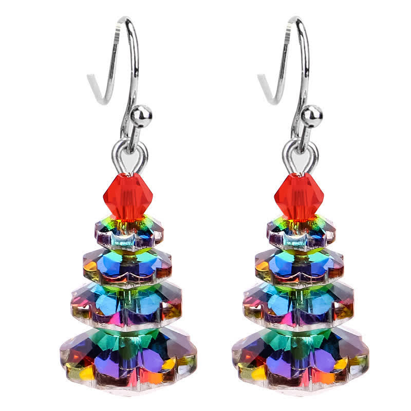 Fortune Jewel Various Crystals Christmas Tree Amethyst Peace Healing Drop Earrings