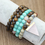 Fortune Jewel 108 Beads Natural Stone Tiger Eye Mala Healing Bracelet