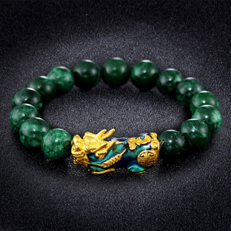 Fortune Jewel FengShui PiXiu Jade Protection Bracelet