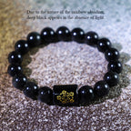 Fortune Jewel Natural Rainbow Obsidian Positive Transformation Bracelet