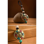 Fortune Jewel Tibetan Om Mani Padme Hum Bodhi Seed Peace Key Chain