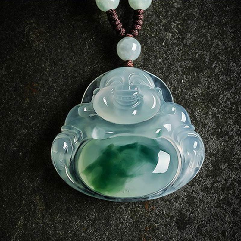 Fortune Jewel Cyan Jade Luck Necklace Pendant Fortune Jewel