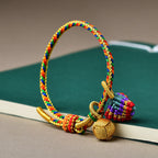 Fortune Jewel Colorful Rope Luck Handmade Zongzi Golden Ball Charm Bracelet