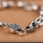 Fortune Jewel 925 Sterling Silver Six True Words Wisdom Calm Bracelet