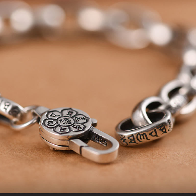 Fortune Jewel 925 Sterling Silver Six True Words Wisdom Calm Bracelet