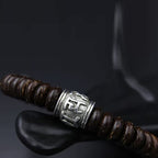 Fortune Jewel Natural Tibetan Coconut Shell Om Mani Padme Hum Positive Bracelet