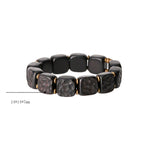 Fortune Jewel Retro Ebony Wood Texture Style Copper Peace Balance Bracelet