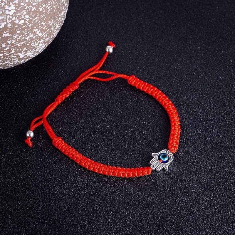 Buddha & Karma Hamsa Hand Red String Bracelet - Evil Eye Protection