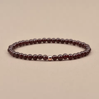 Natural Garnet Beaded Bracelet
