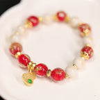 Fortune Jewel Gourd God Of Wealth Charm Fortune Liuli Glass Bead Incense Ash Porcelain Bead Bracelet