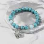 Fortune Jewel Tibetan Turquoise Glowstone Luminous Bead Lotus Protection Bracelet
