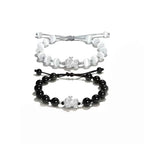 Fortune Jewel Natural Black Obsidian Cat's Eye Pink Crystal PiXiu Strength Bracelet