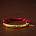 Fortune Jewel 999 Sterling Silver Tibet Handmade Om Mani Padme Hum Fu Character TopRank Character Luck Braided Bracelet