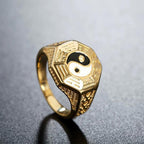Yin Yang Symbol Copper Luck Ring Fortune Jewel