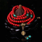 Fortune Jewel Tibetan Mala Red Turquoise Lucky Necklace Bracelet