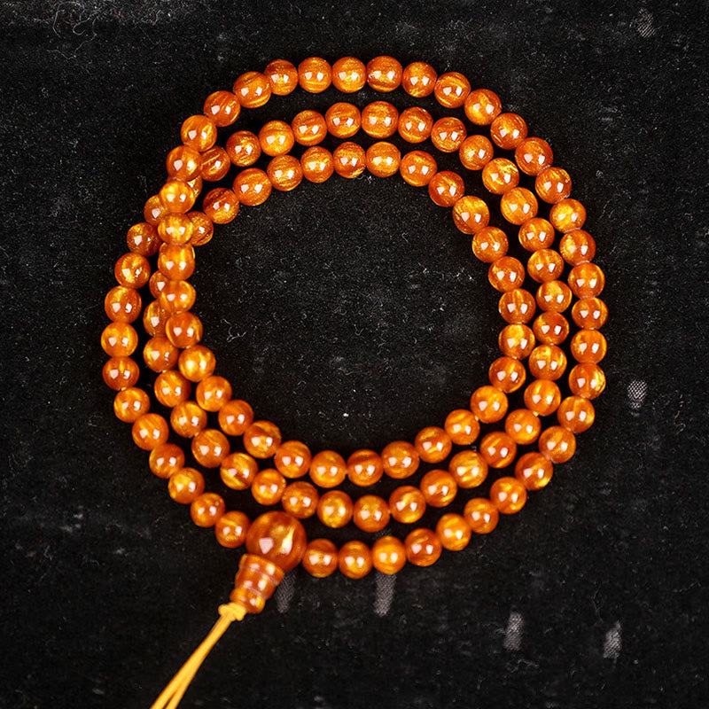 Fortune Jewel Golden Sea Willow Success Positive Bracelet Mala