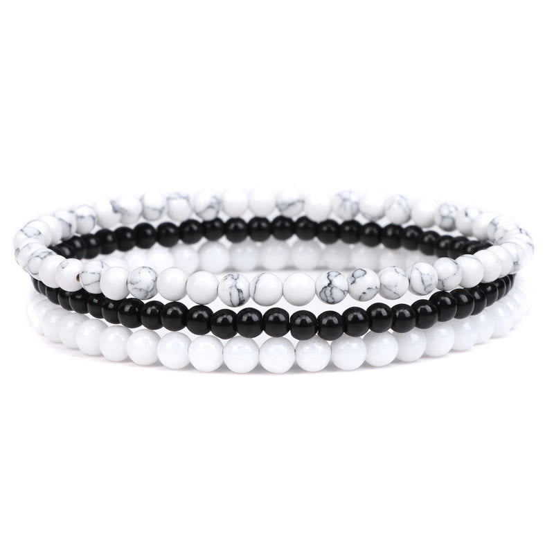 Fortune Jewel 3Pcs Natural Crystal Stone Inner Peace Spiritual Bracelet