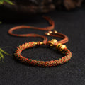 Fortune Jewel Tibetan Handmade Luck Prayer Wheel Bead Charm Weave Colorful String Bracelet