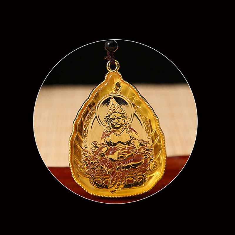 Fortune Jewel Tibetan Buddha Liuli Crystal Serenity Necklace Pendant Fortune Jewel