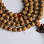 Fortune Jewel 108 Mala Beads Bodhi Seed Red Agate Auspiciousness Bracelet