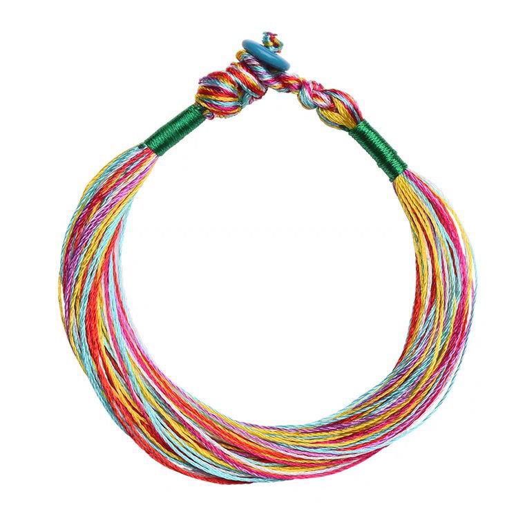 Fortune Jewel Tibetan Handmade Five Colorful Thread Dragon Boat Festival Protection Adult Child String Bracelet