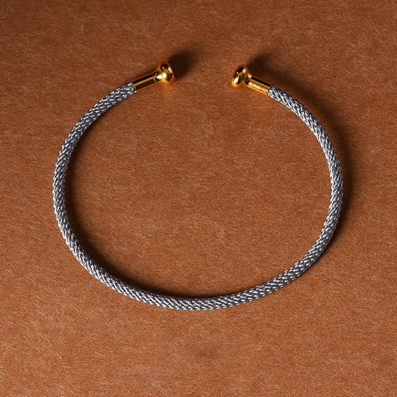 Fortune Jewel Simple Design Handmade Luck Braid String Cuff Bracelet