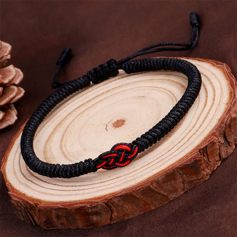 Fortune Jewel 2Pcs Tibetan Luck Chinese Knot Protection String Bracelet