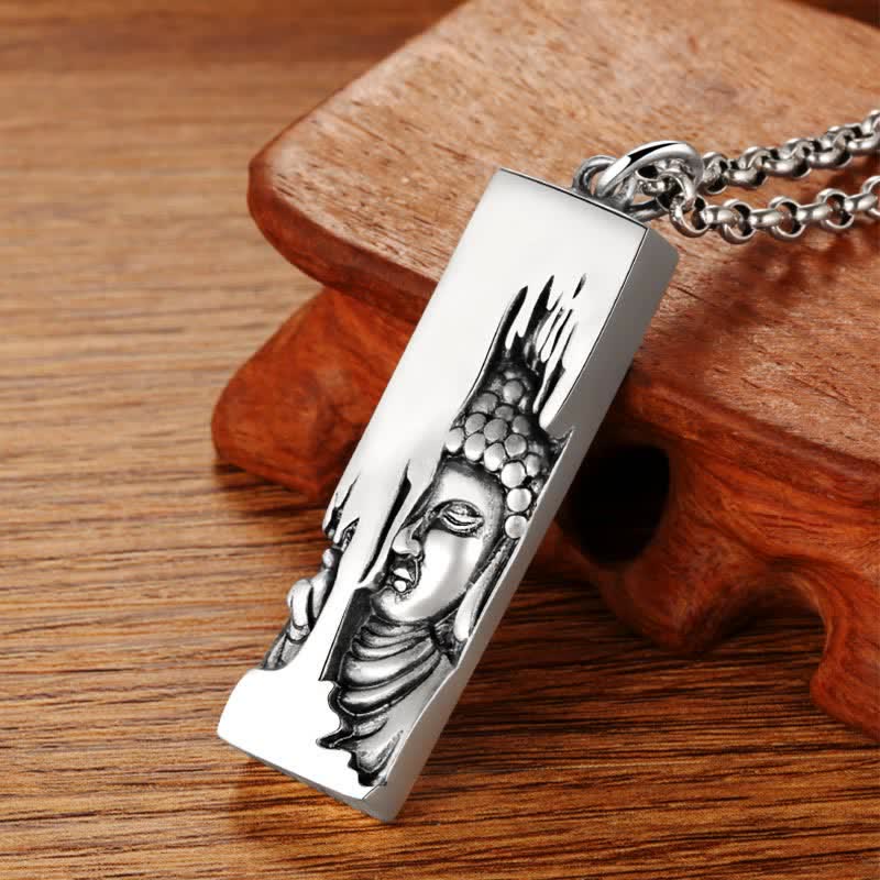Fortune Jewel Tathagata Buddha Strength Protection Amulet Lucky Vintage Style Pendant Necklace Fortune Jewel