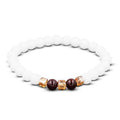 Fortune Jewel Natural White Jade Protection Bracelet