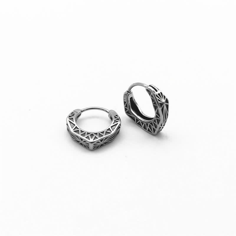 Fortune Jewel Viking Hoop Titanium Steel Balance Earrings