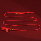 Fortune Jewel Natural Cinnabar Dragon Blessing Red String Belly Chain